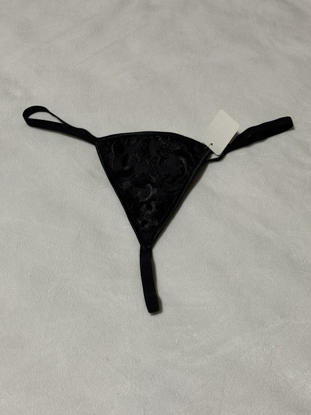 NWT Sexy Black Floral Lace G-String Thong Strappy Lingerie Panty Women's S - XXL